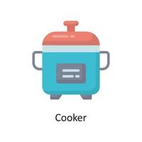 Cooker Vector Flat Icon Design illustration. Housekeeping Symbol on White background EPS 10 File