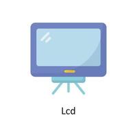 Ilustración de diseño de icono plano de vector LCD. símbolo de limpieza en el archivo eps 10 de fondo blanco