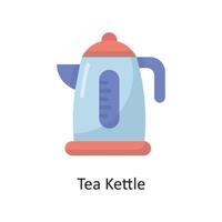 Tea Kettle Vector Flat Icon Design illustration. Housekeeping Symbol on White background EPS 10 File