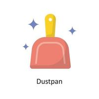 Dustpan Vector Flat Icon Design illustration. Housekeeping Symbol on White background EPS 10 File