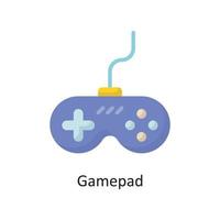 ilustración de diseño de icono plano de vector de gamepad. símbolo de limpieza en el archivo eps 10 de fondo blanco