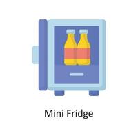 Mini Fridge Vector Flat Icon Design illustration. Housekeeping Symbol on White background EPS 10 File