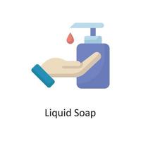 Liquid Soap Vector Flat Icon Design illustration. Housekeeping Symbol on White background EPS 10 File