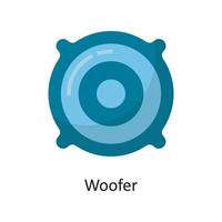 ilustración de diseño de icono plano de vector de woofer. símbolo de limpieza en el archivo eps 10 de fondo blanco