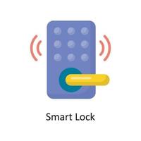 Smart Lock Vector Flat Icon Design illustration. Housekeeping Symbol on White background EPS 10 File