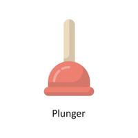 Plunger  Vector Flat Icon Design illustration. Housekeeping Symbol on White background EPS 10 File