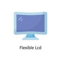 Flexible Lcd Vector Flat Icon Design illustration. Housekeeping Symbol on White background EPS 10 File