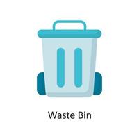 Waste Bin Vector Flat Icon Design illustration. Housekeeping Symbol on White background EPS 10 File
