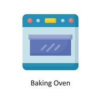 Baking Oven Vector Flat Icon Design illustration. Housekeeping Symbol on White background EPS 10 File