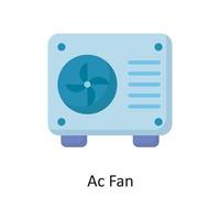 Ac Fan Vector Flat Icon Design illustration. Housekeeping Symbol on White background EPS 10 File