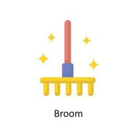 Broom  Vector Flat Icon Design illustration. Housekeeping Symbol on White background EPS 10 File