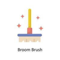 Broom  Vector Flat Icon Design illustration. Housekeeping Symbol on White background EPS 10 File