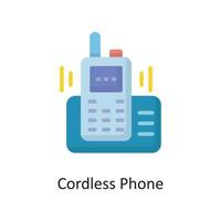 Cordless Phone Vector Flat Icon Design illustration. Housekeeping Symbol on White background EPS 10 File