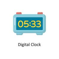 Digital Clock Vector Flat Icon Design illustration. Housekeeping Symbol on White background EPS 10 File