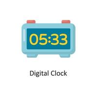 Digital Clock Vector Flat Icon Design illustration. Housekeeping Symbol on White background EPS 10 File