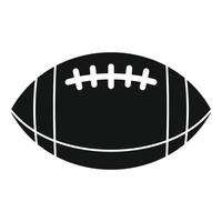 American football leather ball icon, simple style vector