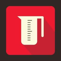 Measuring cup icon in flat style vector