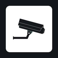 Surveillance camerar icon, simple style vector