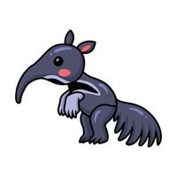 Cute little anteater cartoon character vector