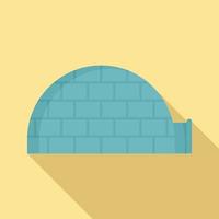 Alaska igloo icon, flat style vector