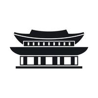 Gyeongbokgung palace, Seoul icon, simple style vector