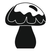 Forest mushroom icon, simple style vector