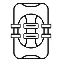 Rescue vest icon, outline style vector