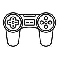 icono de joystick de videojuegos, estilo de contorno vector