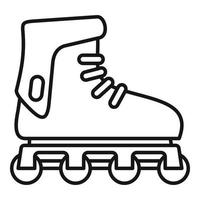 deslizamiento icono de patines en línea, estilo de contorno vector