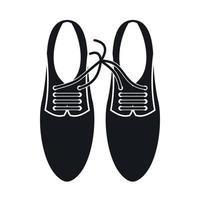 Tied laces on shoes joke icon, simple style vector