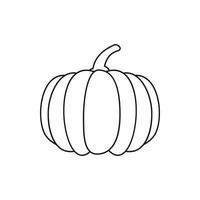Pumpkin icon, outline style vector