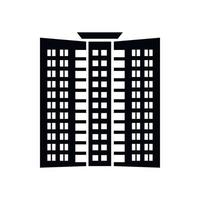 Office building icon, simple style vector