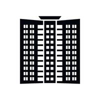 Office building icon, simple style vector