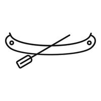 Modern kayak icon, outline style vector