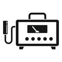 Dosimeter device icon, simple style vector