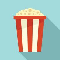 Popcorn pack icon, flat style vector