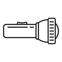 Survival flashlight icon, outline style vector