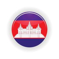 Cambodia icon circle vector