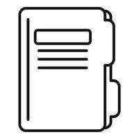 Police criminal folder icon, outline style vector