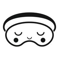Rest sleeping mask icon, simple style vector