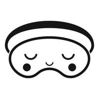 Rest sleeping mask icon, simple style vector