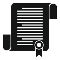 Judge papyrus icon, simple style vector