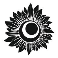 Tall sunflower icon, simple style vector