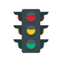 Crosswalk semaphore icon, flat style vector