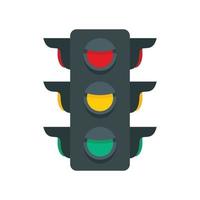 Crosswalk semaphore icon, flat style vector