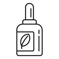 Phytotherapy dropper icon, outline style vector