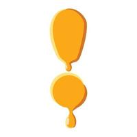 Exclamation point from honey icon vector