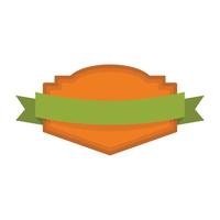 Badge label icon, flat style vector