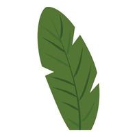 Banana leaf icon, cartoon style vector