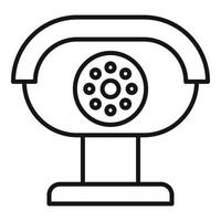 Security camera icon, outline style vector